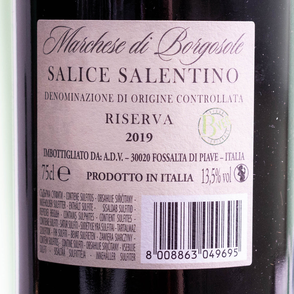 Salice Salentino Riserva, Marchese di Borgosole, Puglia, 2018, 750ml